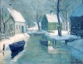 sn036B impressionism snow winter scenery